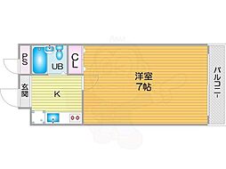 ヒラタマンション 1Kの間取図画像