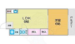 タカイレジデンス 1LDKの間取図画像