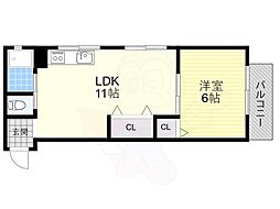 タカイレジデンス 1LDKの間取図画像