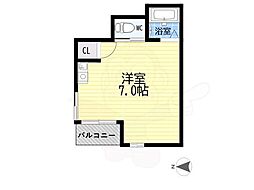 ハイツ玉出中 ワンルームの間取図画像
