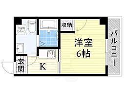 グランパシフィック我孫子道 1Kの間取図画像