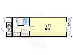 ビバリーヒルズ玉出西 1Kの間取図画像
