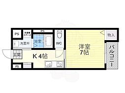 グランシャリオ 1DKの間取図画像