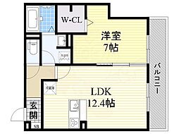 SoleilHiro 1LDKの間取図画像