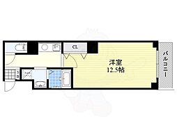 ル・クール天下茶屋北 1Kの間取図画像