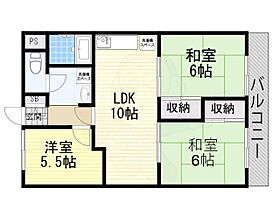 クリスタルハイツ立花  ｜ 兵庫県尼崎市立花町２丁目（賃貸マンション3LDK・2階・55.44㎡） その2