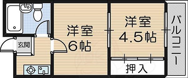 フォンタルナウ ｜兵庫県尼崎市大物町１丁目(賃貸マンション2K・3階・26.00㎡)の写真 その2