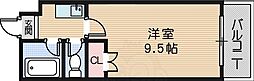 エルシオン2北原 1Kの間取図画像