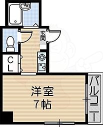 メゾン出口 1Kの間取図画像