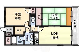 ソシア武庫川 2LDKの間取図画像