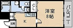 Rock 1Kの間取図画像