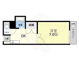 パールハイツ21 1DKの間取図画像