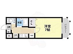 ドミールカクタス尼崎 1Kの間取図画像