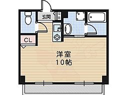 オーラ・コート杭瀬 ワンルームの間取図画像