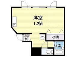オスロビル ワンルームの間取図画像