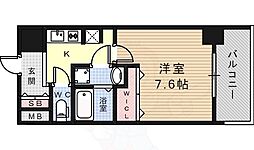 エクセルコート昭和通ブライトプレイス 1Kの間取図画像