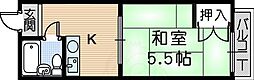 デュオ東難波 1DKの間取図画像