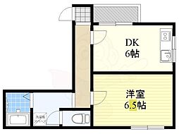 新在家マンション 1DKの間取図画像
