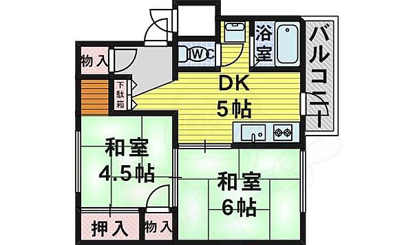 グリーンハイム堺 ｜大阪府堺市堺区大浜南町２丁(賃貸マンション2DK・1階・34.07㎡)の写真 その2