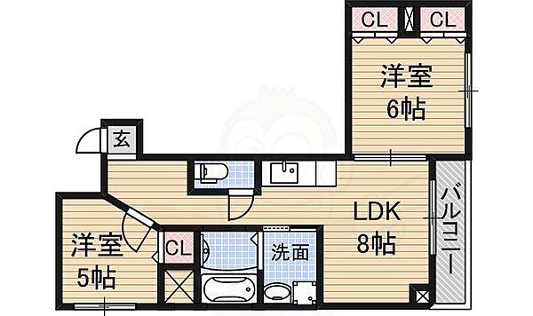 大阪府堺市堺区戎之町東３丁(賃貸マンション2LDK・7階・45.15㎡)の写真 その2