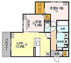 Clasist kurotsuchi  ｜ 大阪府堺市北区黒土町1番（賃貸アパート2LDK・2階・60.08㎡） その2