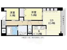 大阪府堺市堺区大浜北町２丁（賃貸マンション2LDK・5階・61.00㎡） その2