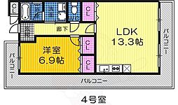 甲燿 1LDKの間取図画像