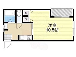 山之内サンハイツ 1Kの間取図画像