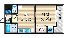 サンコート住吉 3階1DKの間取り