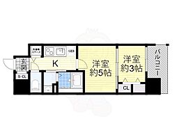 ArtizA堺 2Kの間取図画像