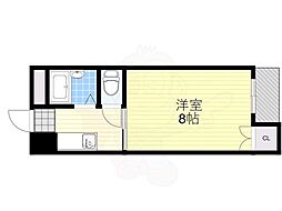 フォンタル・セブン 1Kの間取図画像
