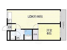 シェーンハイト 1LDKの間取図画像