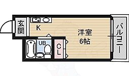 サマックスセリーニ ワンルームの間取図画像
