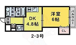 リアライズ堺駅前 1DKの間取図画像