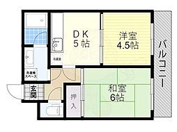 ファミールグリーン 2DKの間取図画像