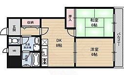 レグルス堺東 2LDKの間取図画像