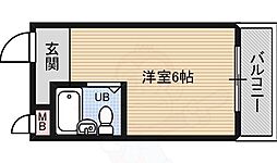 プリマベーラ堺東 1Kの間取図画像