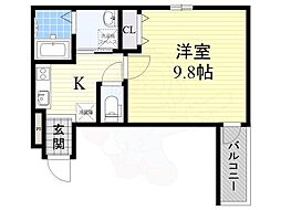 フジパレス堺東2番館 1Kの間取図画像