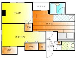 堺フェニックス 2Kの間取図画像