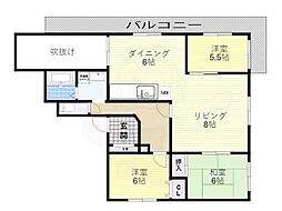 センチュリーハイツ堺 3LDKの間取図画像