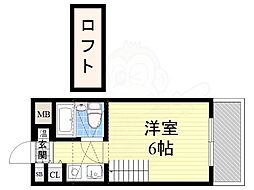 Collection諏訪ノ森 ワンルームの間取図画像