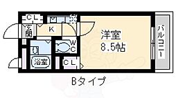 宿院ピア2 1Kの間取図画像
