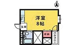 SESIRIN2 ワンルームの間取図画像