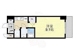 S-RESIDENCE堺blaze 1Kの間取図画像