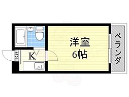 ゴールドクレスト 1Kの間取図画像