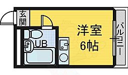 バローレ市之町 1Kの間取図画像