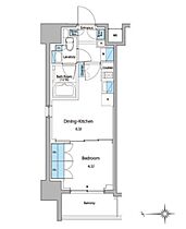 ルフォンプログレ門前仲町マークス 1304 ｜ 東京都江東区深川２丁目10-4（賃貸マンション1DK・13階・27.25㎡） その2