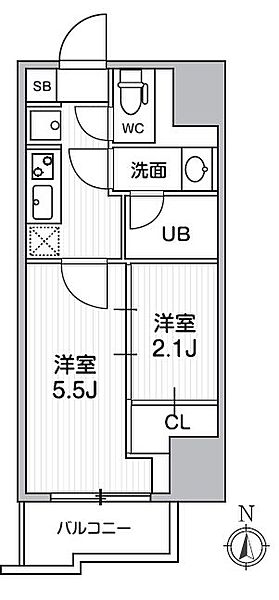 ＳＹＦＯＲＭＥ亀戸 1003｜東京都江東区亀戸６丁目(賃貸マンション2K・10階・25.40㎡)の写真 その2