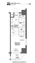 プラウドフラット門前仲町I 303 ｜ 東京都江東区富岡２丁目3-1（賃貸マンション1K・3階・21.98㎡） その2