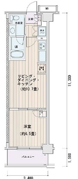 エスティメゾン豊洲レジデンス E821｜東京都江東区豊洲３丁目(賃貸マンション1LDK・8階・38.42㎡)の写真 その2